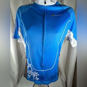Nuckily women’s cycling touring biking shirt blue color